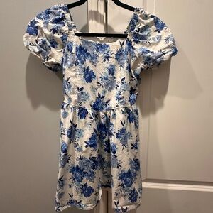 Art Class Kids Casual Dress - Blue Floral